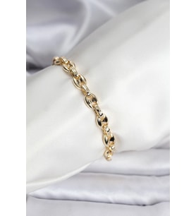 14K Gold Renk Kaplama Kahve Çekirdeği Model CM Kadın Bileklik