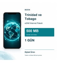 Trinidad ve Tobago eSIM İnternet Paketi Günlük 500 MB 1 Gün