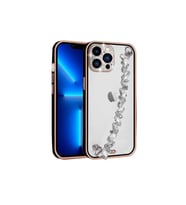 Apple iPhone 12 Pro Uyumlu Kılıf Taş Süslemeli Kamera Korumalı El Tutamaçlı Zore Blazer Kapak (Siyah)