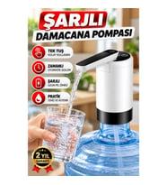 Şarjlı Otomatik Damacana Su Pompası – Tek Tuşlu ve Zamanlı Dolum