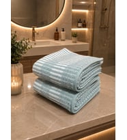 2 Li Özdilek %100 Pamuk Striscia El Yüz Havlusu 50 x 90