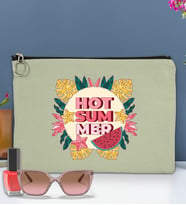 BK Gİft Yaz Temalı-8 Astarlı Portföy Çanta 30x21cm(12 Renk Seçeneği), Baskılı El Çantası, Organizer Çanta (Mint Yeşili)