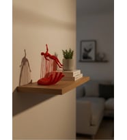 El Formlu İnsan Figürü Kırmızı Modern Dekoratif Biblo Soyut Tasarım 12x18 Cm