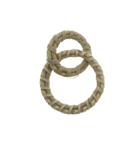 20 Adet 6x4cm Doğal Hasır Akesuar İç İçe Yuvarlak