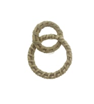 20 Adet 6x4cm Doğal Hasır Akesuar İç İçe Yuvarlak