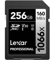 Lexar 256Gb Professional 1066X Sdxc Uhs-I Cards, Up To 160Mb/S Read 120Mb/S Write C10 V30 U3