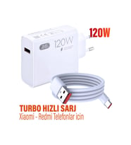 120w Turbo Hızlı Şarj Aleti Xiaomi - Redmi Telefon Ve Tabletler İçin