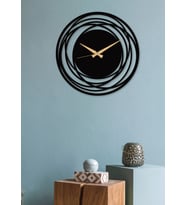 Gowpenart Circle Metal Siyah Duvar Saati - Ev / Ofis Saati - Hediye Saat