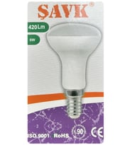 (1 Adet) Şavk 6W (37W) Sarı Işık (3000K) E14 Duylu (İnce Duy) Led R50 Ampul