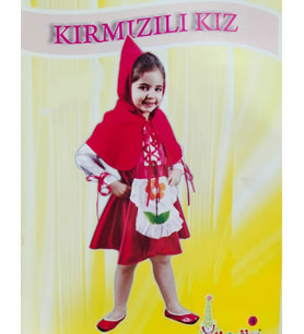 KIRMIZI BAŞLIKLI KIZ ÇOCUK KOSTÜMÜ