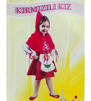 KIRMIZI BAŞLIKLI KIZ ÇOCUK KOSTÜMÜ