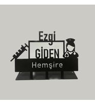 Hemşire Masaüstü Masaüstü İsimlik - Metal Masa İsimliği - Kişiye Özel İsimlik