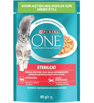 Hindi Etli Kısırlaştırılmış Kediler İçin Yaş Kedi Maması 85 Gram