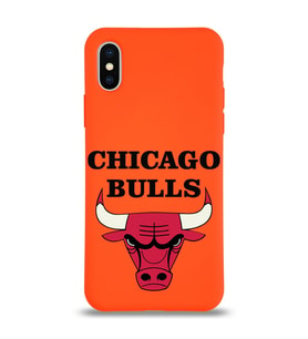 Apple iPhone XS Uyumlu Lansman Kılıf Chicago Bulls Tasarımlı Altı Kapalı İçi Kadife Kaplı  Kapak (Şeffaf)