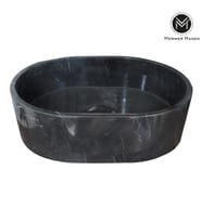 Toros Siyah Gizli Giderli Oval Lavabo