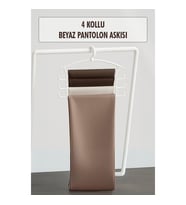 Beyaz Pantolon Askısı & Dolap Düzenleyici Askı