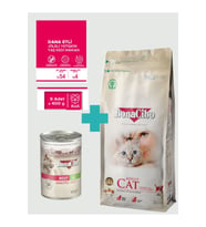 Bonacibo Yetişkin Tavuklu Kuru Mama 2 Kg & Sığır Etli Soslu Konserve Seti (6x400 gr)