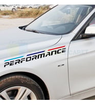 Bmw M Performance Yan Kapı Tampon Oto Sticker Yapıştırma 2 Adet ( 50 x 5,3 Cm Ölçü )