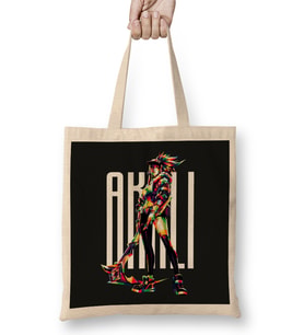 Akali Pop Art Bez Çanta Uzun Saplı