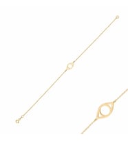 14k Sade Altın Göz Model Bileklik
