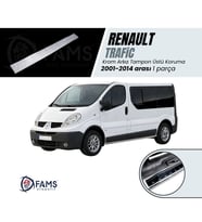Renault Trafic Krom Arka Tampon Üzeri Koruma 2001-2014 arası Paslanmaz Çelik TAŞLI