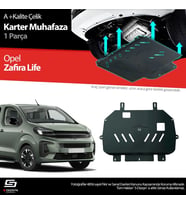 Opel Zafira Life Çelik Karter Muhafaza Koruma 2020 Üzeri A+ Kalite