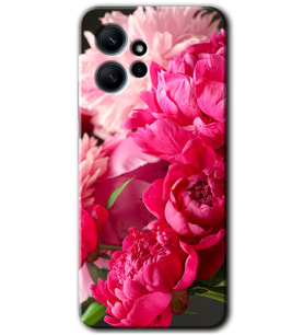 Redmi Note 12 4G Kılıf HD Desen Baskılı Kılıf - Kırmızı Beyaz Gül