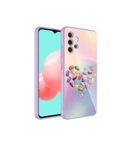 Samsung Galaxy A32 4G Uyumlu Kılıf Kamera Korumalı Desenli Sert Silikon Zore Epoksi Kapak (Model 1)