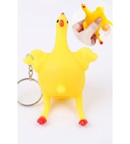 Tavuk Silikon Sürpriz Yumurtalı Anahtarlık (18 cm)