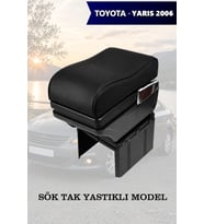 yaris 2006 kol dayama geniş model Lüks Siyah Yastıklı Deri