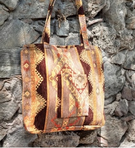 BK Gift El Yapımı Otantik Türk Kilim Omuz Çantası -6, Günlük, Kitap, Tablet, Plaj ve Seyahat Çantası