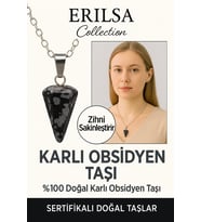 Sertifikalı Pandül Model Karlı Obsidyen Kolye – Negatif Enerji Temizliği ve Duygusal Koruma (Çok Renkli)