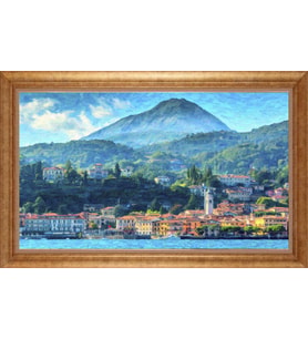 Çerçeveli Paspartulu Manzara Tablo bm1700 (Gold)