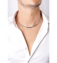 14 Ayar Altın İtalyan Balık Sırtı Zincir Erkek Kolye (Rose)