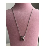Çelik Kadın Kolye Xuping Çelik Kolye Balon K Harf 50cm Silver