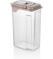 Erzak Bakliyat Saklama Kabı 2 Farklı Açılan Kapak 2800 ml Bakliyat Makarna Kuru Gıda Bej