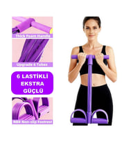 Pedallı Spor Aleti Kondisyon Aleti 6 Lastikli Body Trimmer Esktra Güçlü Kol Karın Kası Spor Aleti