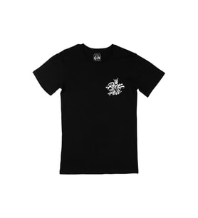 Rock And Roll Hand Cep Logo Tasarımlı Siyah Tişört