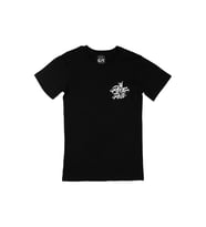 Rock And Roll Hand Cep Logo Tasarımlı Siyah Tişört