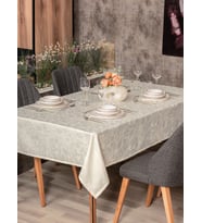 Cotton Box Jakarlı Dertsiz Masa Örtüsü Lavinia Krem 155x220