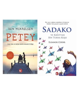 Beyaz Balina Petey ve Sadako Kağıttan Bir Turna Kuşu Seti 2 Kitap