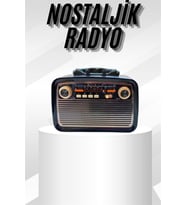Müzik Kutusu Bluetooth Bağlantılı El Fenerli Nostaljik Tasarım Radyo