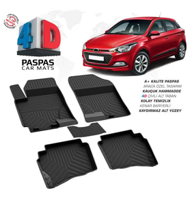 Hyundai i20 4D Araca Özel Havuzlu Kauçuk Paspas 2014-2020