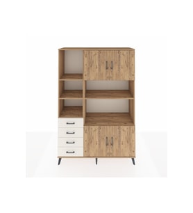 Hyperion Dolap 8 Raflı 4 Çekmeceli 4 Kapaklı 132x44x195 Çam-Çam/Aytaşı