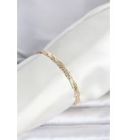 Cm 14K Gold Renk Ezme Sarmal Zincir Model Kadın Bileklik - Tj-Bb8299