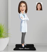 Kişiye Özel Doktor Kadın Ahşap Biblo-1