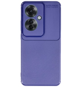 Newface Oppo Reno 11F Kılıf Auto Focus Karbon Kapak - Lacivert