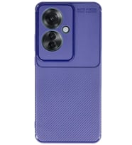 Newface Oppo Reno 11F Kılıf Auto Focus Karbon Kapak - Lacivert