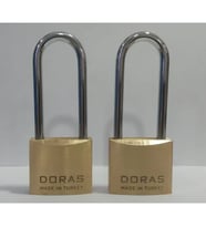 Doras Ersa 2'li Set Uzun Kanca Pas Pirinç Asma Kilit 40 Mm