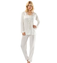Sistina 1556 Penye Pijama Takım (Ekru)
